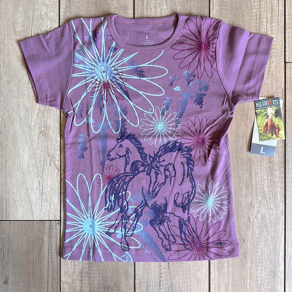 New Kerrits Frolik Horse Tee, Size L.